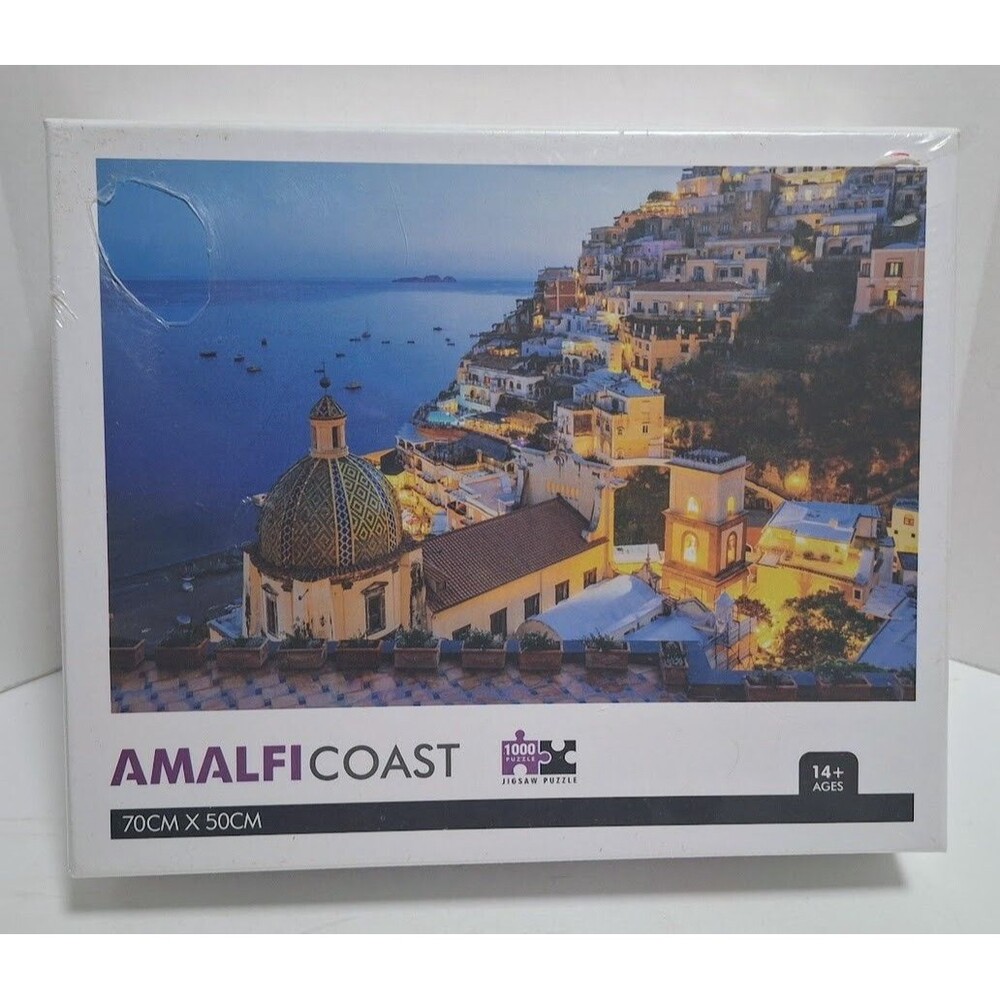 AMALFI COAST 1000 PC JIGSAW PUZZLE MEDITERANEAN COAST NEW SEALED 70CM X 50CM
